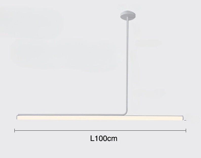 Lampa Wisząca Minimalistyczna z Tubą LED nad Stół - Biały