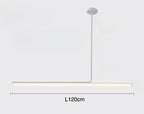 Lampa Wisząca Minimalistyczna z Tubą LED nad Stół - Biały