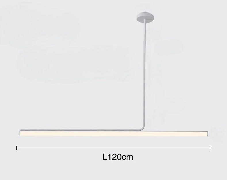 Lampa Wisząca Minimalistyczna z Tubą LED nad Stół - Biały