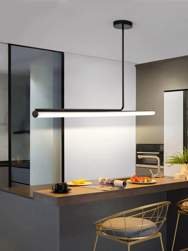 Lampa Wisząca Minimalistyczna z Tubą LED nad Stół