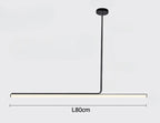 Lampa Wisząca Minimalistyczna z Tubą LED nad Stół - Czarny