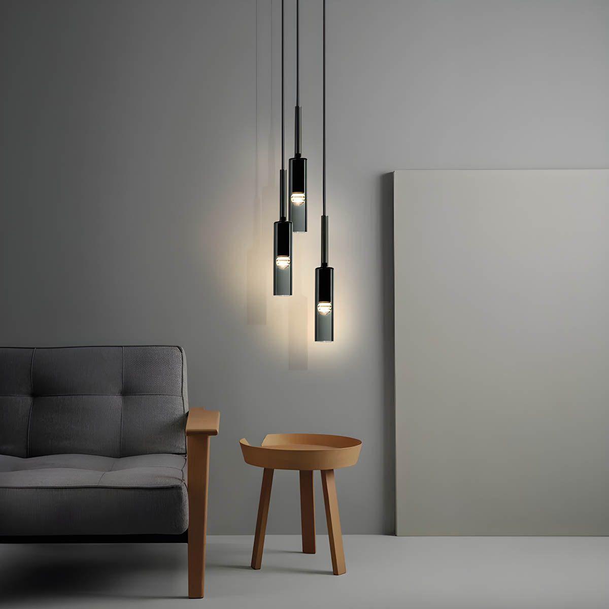 Lampa Wisząca Minimalistyczna ze Szklanym Kloszem Cylindrycznym - 4