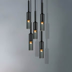 Lampa Wisząca Minimalistyczna ze Szklanym Kloszem Cylindrycznym - 7