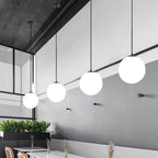 Lampa Wisząca Minimalistyczna ze Szklanym Kloszem Kulistym - 8