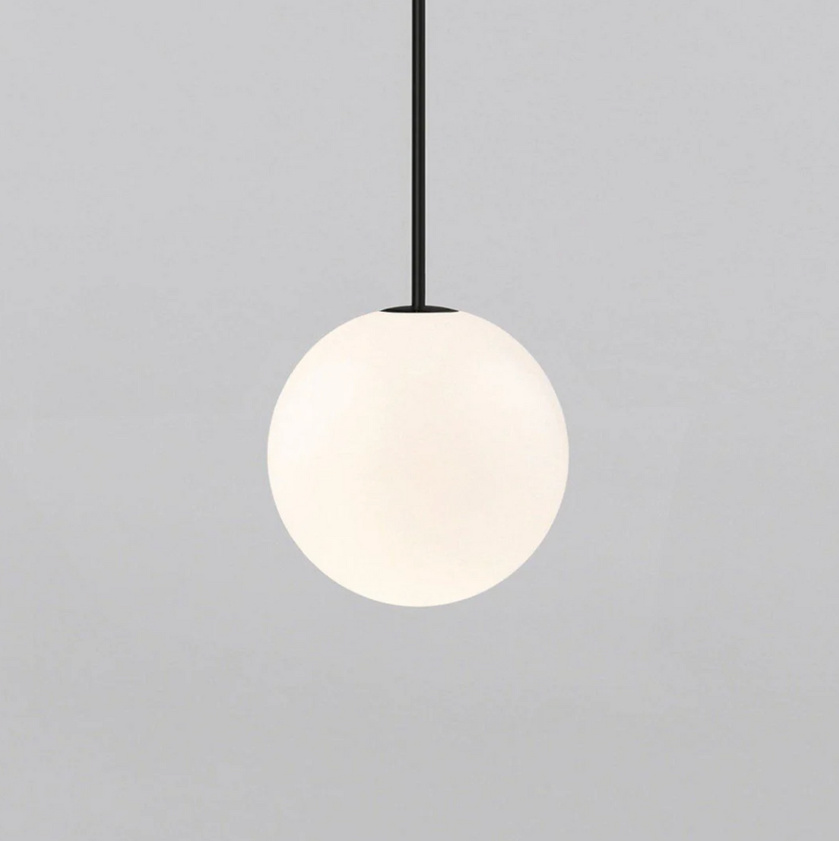Lampa Wisząca Minimalistyczna ze Szklanym Kloszem w Kształcie Kuli - Czarny