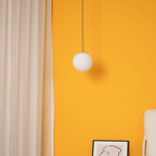 Lampa Wisząca Minimalistyczna ze Szklanym Kloszem w Kształcie Kuli - 7