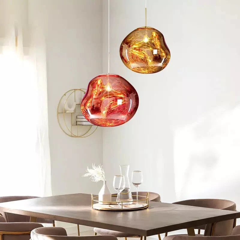 Lampa Wisząca Modern z Organicznym Kloszem Szklanym - 9