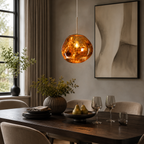 Lampa Wisząca Modern z Organicznym Kloszem Szklanym