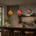 Lampa Wisząca Modern z Organicznym Kloszem Szklanym - 5