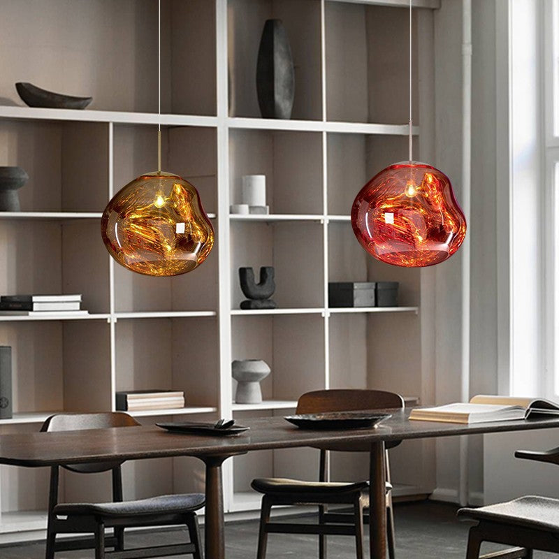 Lampa Wisząca Modern z Organicznym Kloszem Szklanym - 8