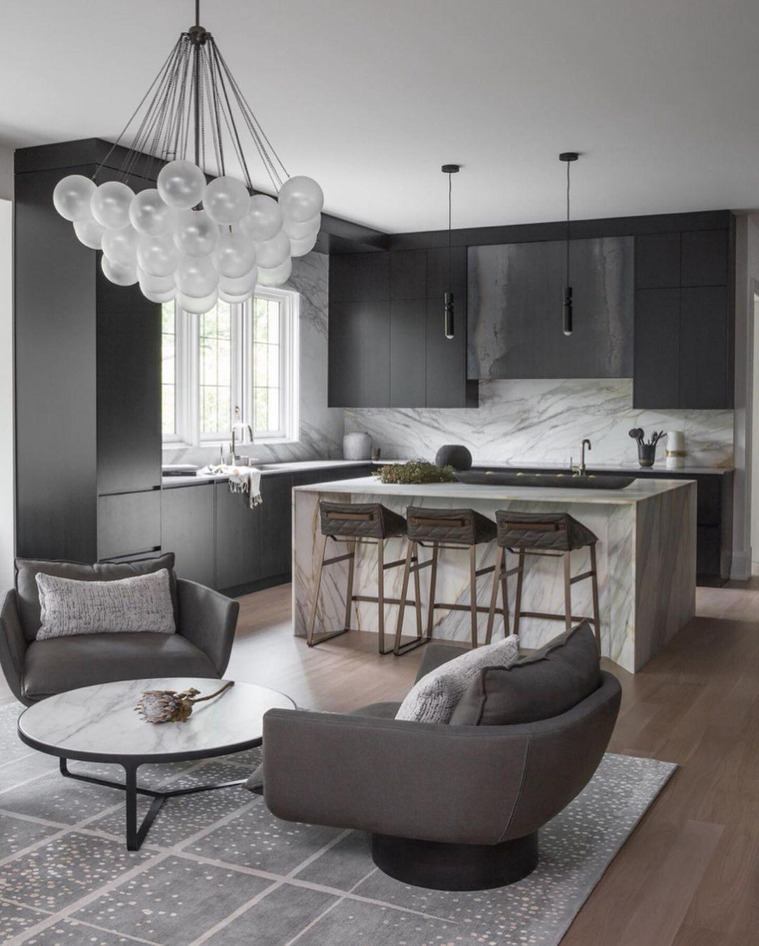 Lampa Wisząca Modernistyczna z Kulą i Cylindryczną Obudową - 11