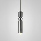 Lampa Wisząca Modernistyczna z Kulą i Cylindryczną Obudową - Chrom