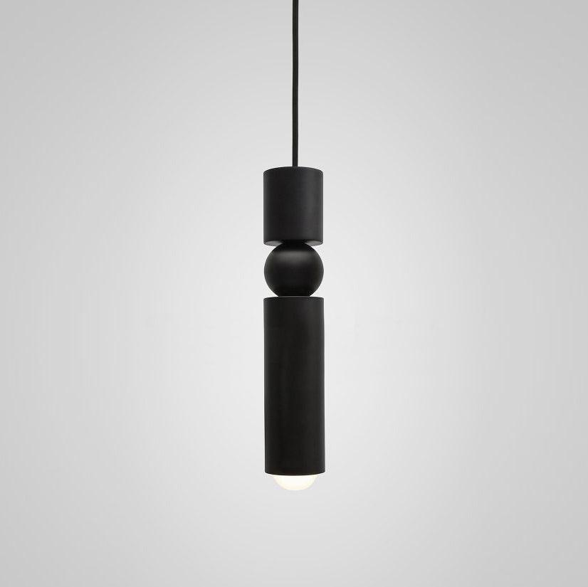 Lampa Wisząca Modernistyczna z Kulą i Cylindryczną Obudową - 23