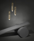 Lampa Wisząca Modernistyczna z Kulą i Cylindryczną Obudową - 28