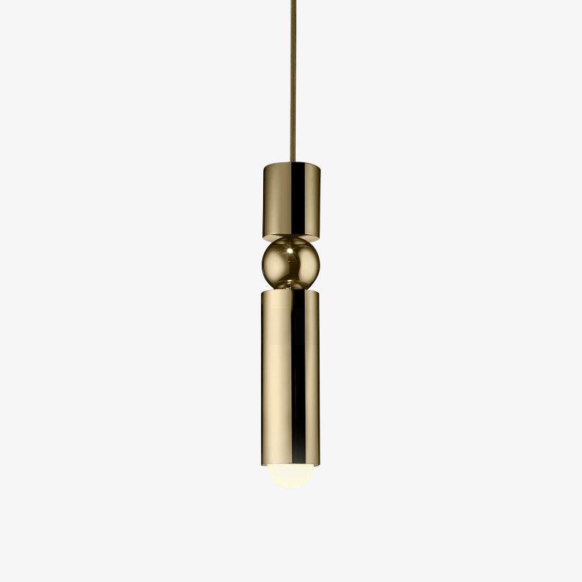 Lampa Wisząca Modernistyczna z Kulą i Cylindryczną Obudową - 2