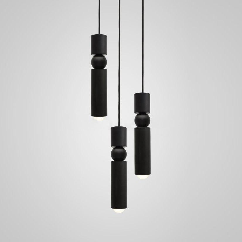 Lampa Wisząca Modernistyczna z Kulą i Cylindryczną Obudową - 33
