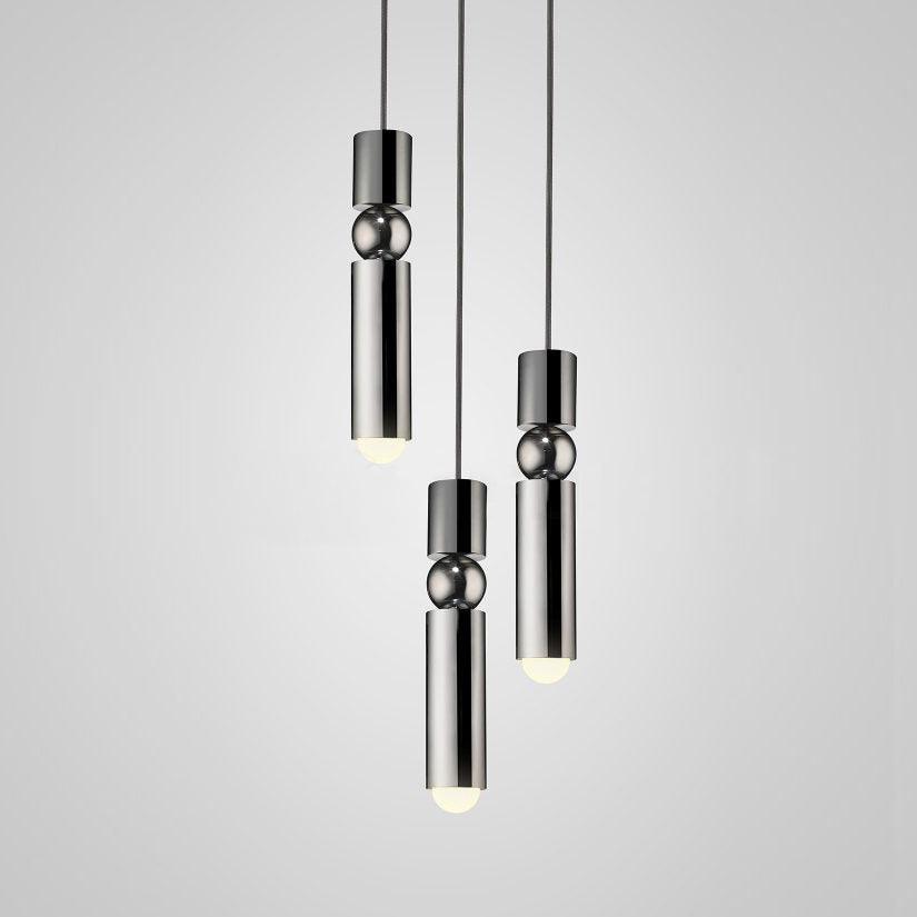 Lampa Wisząca Modernistyczna z Kulą i Cylindryczną Obudową - 36