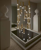 Lampa Wisząca Modernistyczna z Kulą i Cylindryczną Obudową - 5