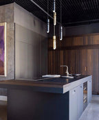 Lampa Wisząca Modernistyczna z Kulą i Cylindryczną Obudową - 7
