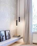 Lampa Wisząca Modernistyczna z Kulą i Cylindryczną Obudową - 9