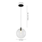 Lampa Wisząca Modernistyczna ze Szklanym Kloszem Kulistym - 11