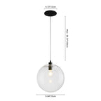 Lampa Wisząca Modernistyczna ze Szklanym Kloszem Kulistym - 12