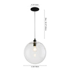 Lampa Wisząca Modernistyczna ze Szklanym Kloszem Kulistym - 13