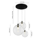 Lampa Wisząca Modernistyczna ze Szklanym Kloszem Kulistym - 15