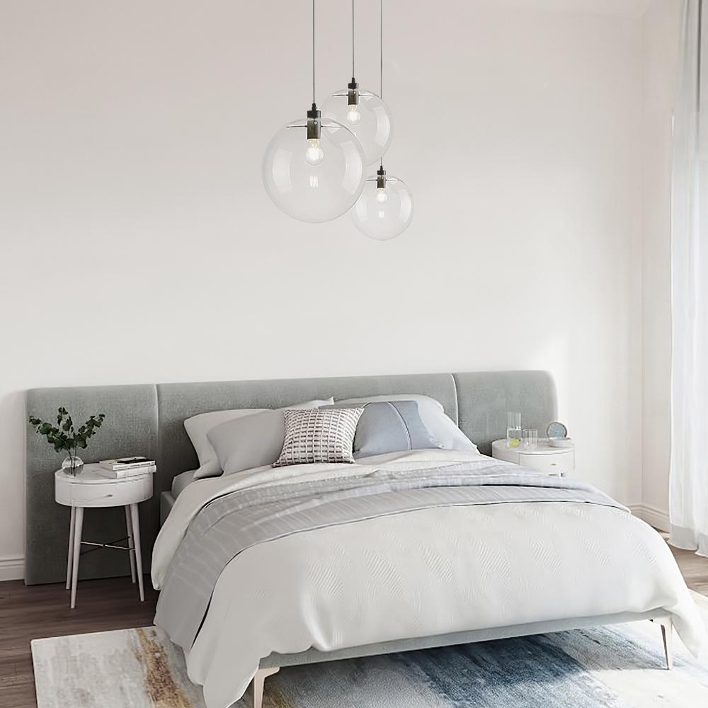 Lampa Wisząca Modernistyczna ze Szklanym Kloszem Kulistym - 3
