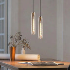 Lampa Wisząca Modernistyczna ze Szklanym Kloszem w Kształcie Walca - 8