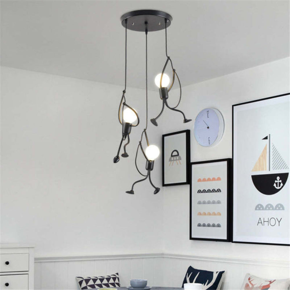 Lampa Wisząca Nowoczesna w Kształcie Ludzika z Regulowaną Wysokością - 5