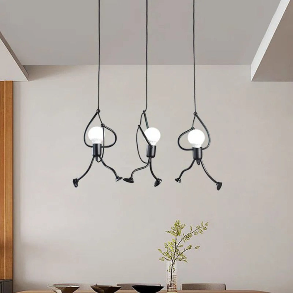 Lampa Wisząca Nowoczesna w Kształcie Ludzika z Regulowaną Wysokością - 8
