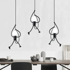 Lampa Wisząca Nowoczesna w Kształcie Ludzika z Regulowaną Wysokością