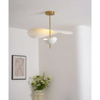 Lampa Wisząca Nowoczesna z Falującymi Kloszami na Złotym Drążku - 10