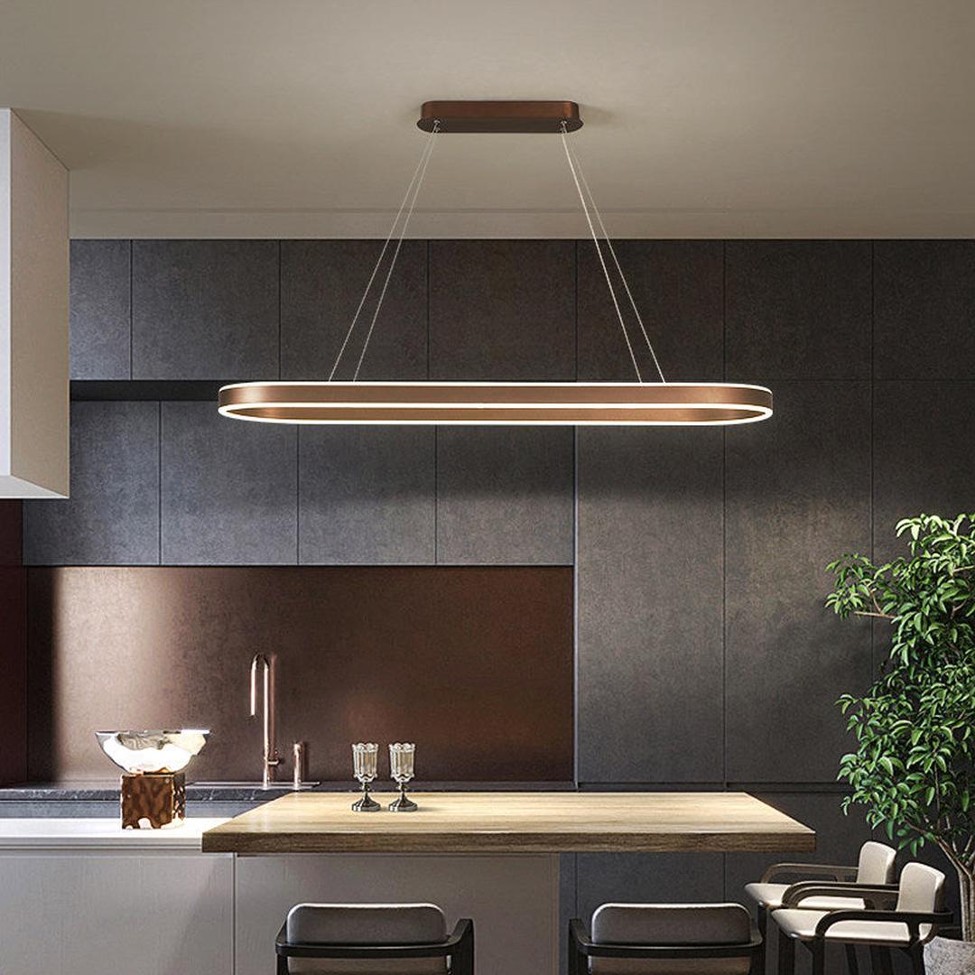 Lampa Wisząca Nowoczesna z Owalnym Kloszem i Funkcją Ściemniania - 6