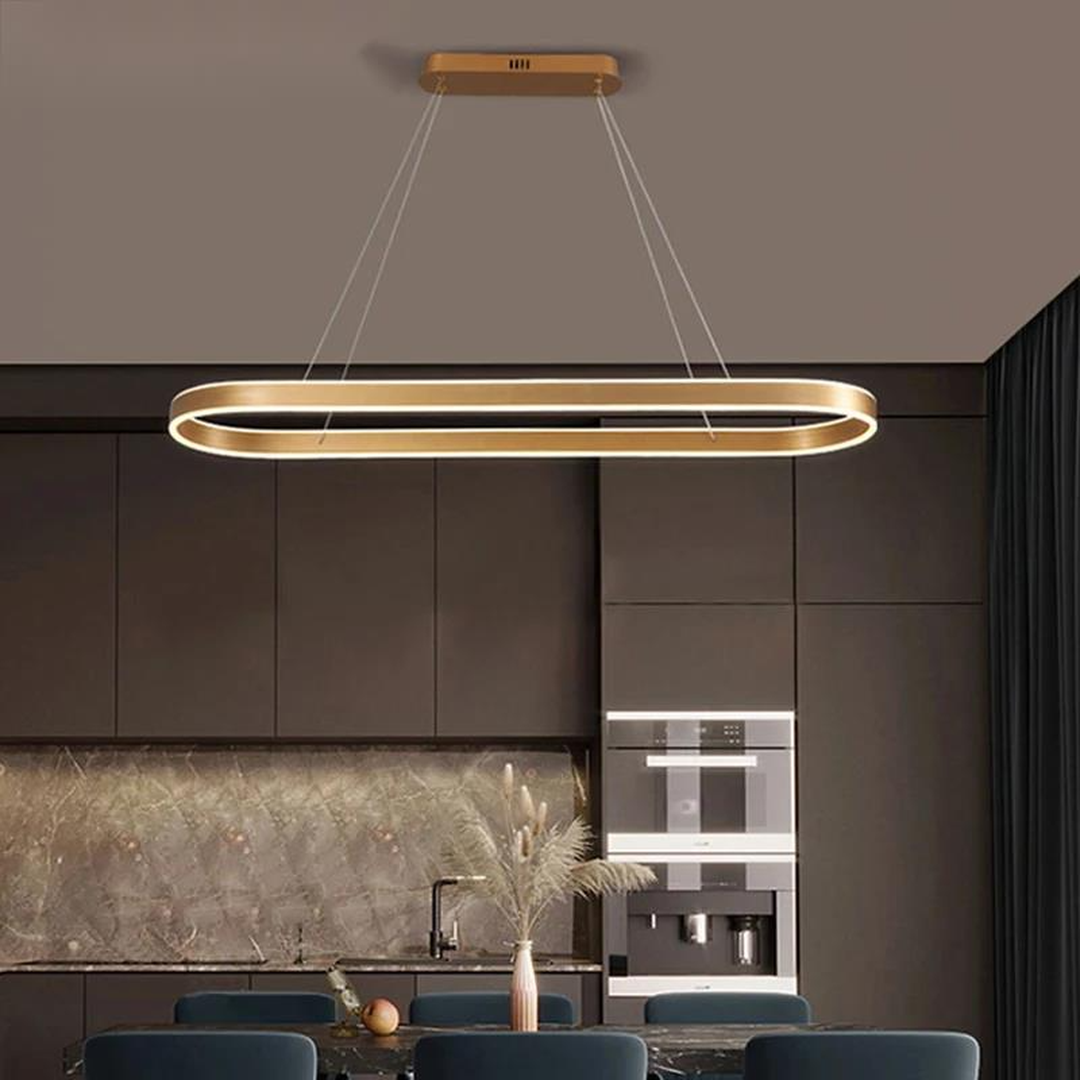 Lampa Wisząca Nowoczesna z Owalnym Kloszem i Funkcją Ściemniania - 7