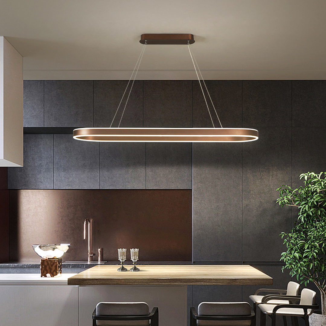 Lampa Wisząca Nowoczesna z Owalnym Kloszem i Funkcją Ściemniania - 8