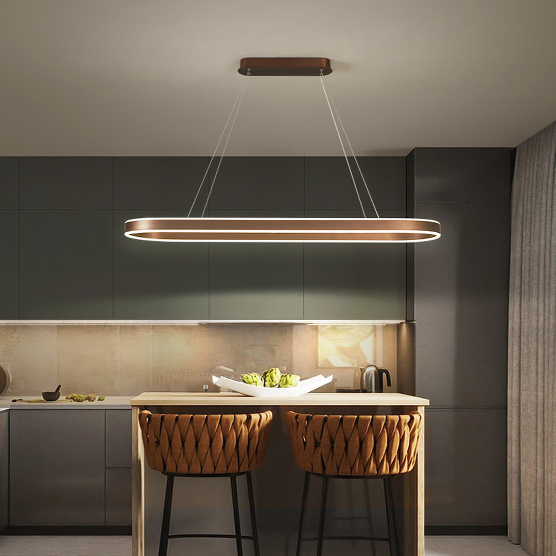 Lampa Wisząca Nowoczesna z Owalnym Kloszem i Funkcją Ściemniania - 9