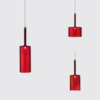 Lampa Wisząca Nowoczesna ze Szklanym Kloszem Cylindrycznym - 6