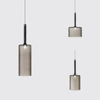 Lampa Wisząca Nowoczesna ze Szklanym Kloszem Cylindrycznym - 7