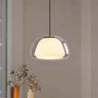 Lampa Wisząca Nowoczesna ze Szklanym Kloszem i Organiczną Formą - 9