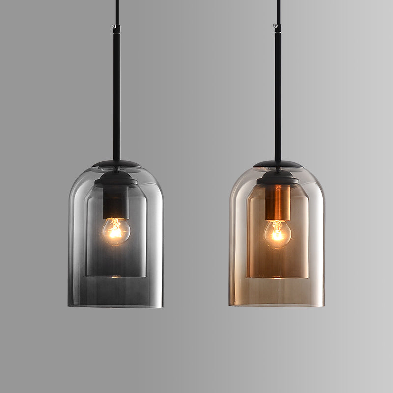 Lampa Wisząca Nowoczesna ze Szklanym Kloszem i Regulowaną Długością Kabla - 3