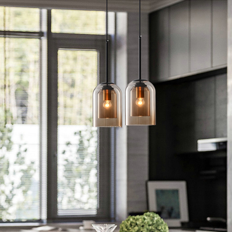 Lampa Wisząca Nowoczesna ze Szklanym Kloszem i Regulowaną Długością Kabla