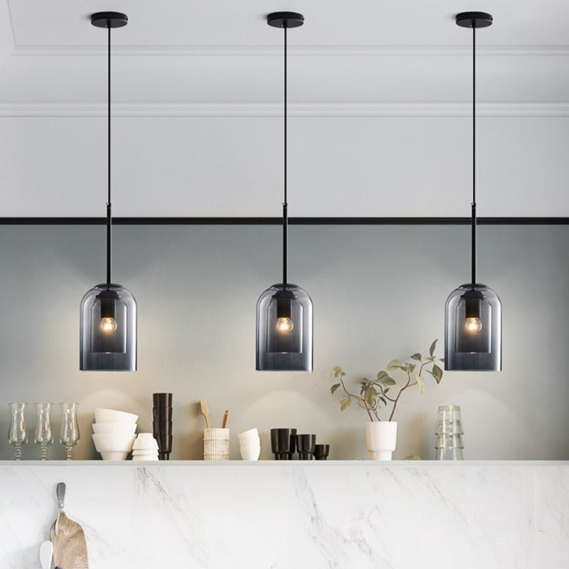 Lampa Wisząca Nowoczesna ze Szklanym Kloszem i Regulowaną Długością Kabla - 5