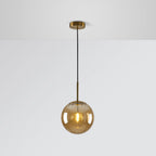 Lampa Wisząca Nowoczesna ze Szklanym Kloszem w Kształcie Kuli - 10