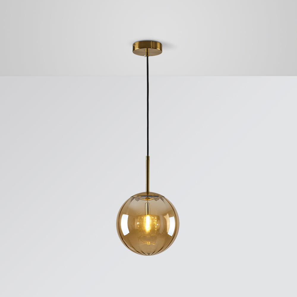 Lampa Wisząca Nowoczesna ze Szklanym Kloszem w Kształcie Kuli - 10