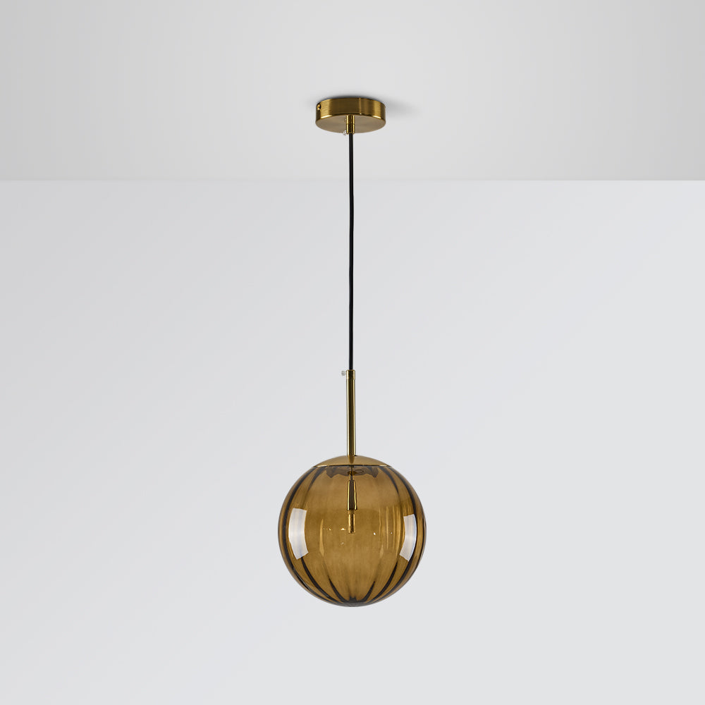 Lampa Wisząca Nowoczesna ze Szklanym Kloszem w Kształcie Kuli - 11