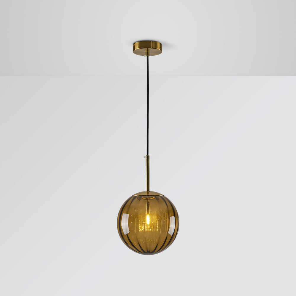 Lampa Wisząca Nowoczesna ze Szklanym Kloszem w Kształcie Kuli - 12