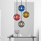Lampa Wisząca Nowoczesna ze Szklanym Kloszem w Kształcie Kuli - 3