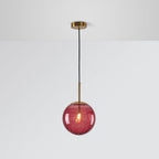 Lampa Wisząca Nowoczesna ze Szklanym Kloszem w Kształcie Kuli - 8